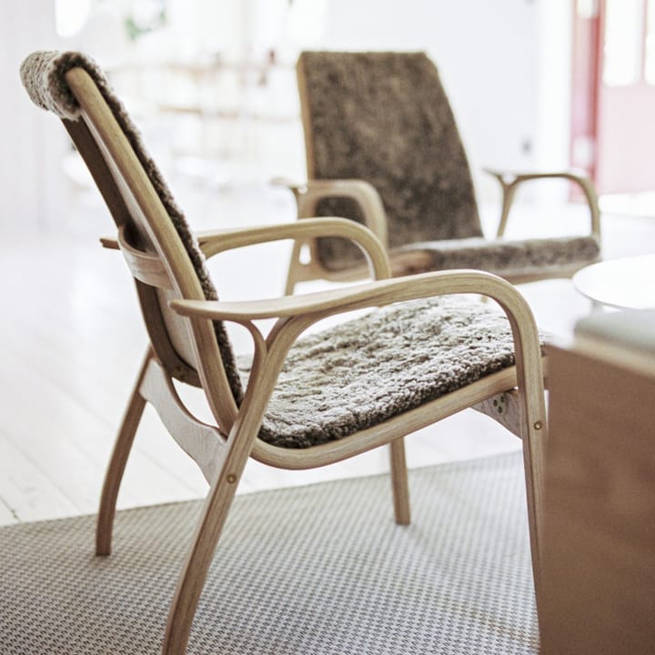 Laminett Fauteuil, Schapenvacht black-zwartgebeitst beukenhout Swedese