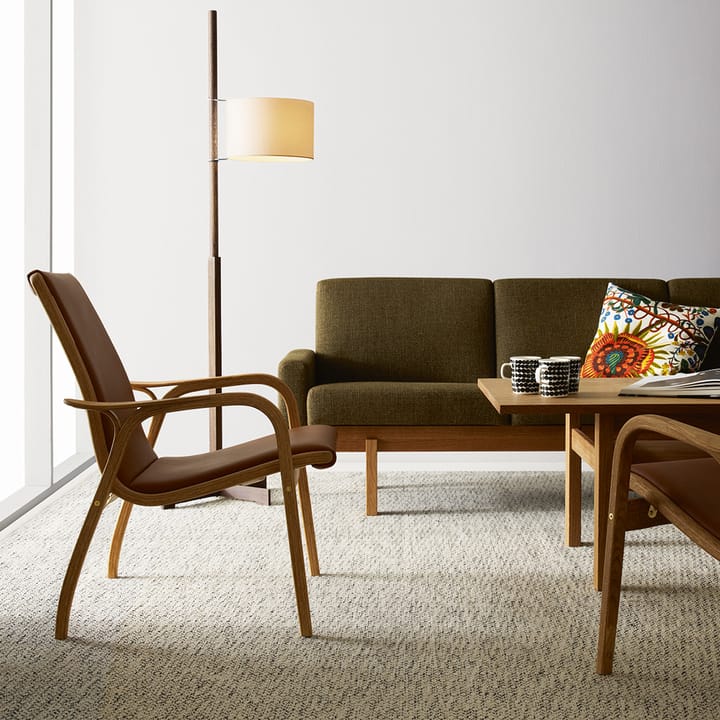 Laminett Fauteuil, Schapenvacht black-zwartgebeitst beukenhout Swedese