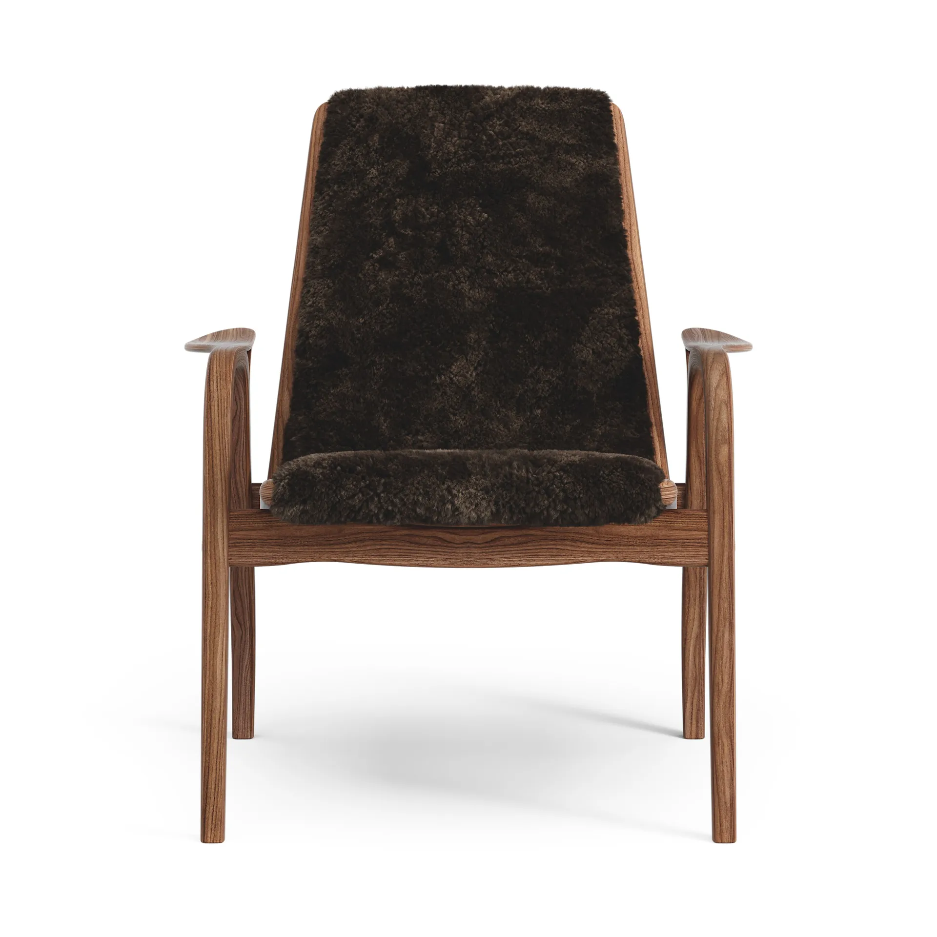 Laminett Fauteuil Walnoot geolied/schapenvacht, Espresso (bruin) Swedese