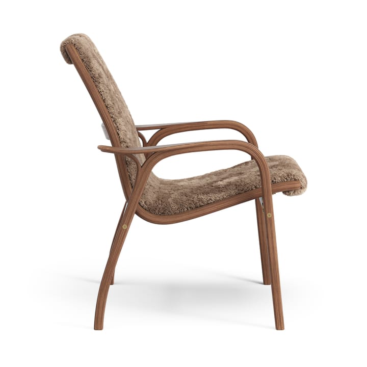 Laminett Fauteuil Walnoot geolied/schapenvacht, Sahara (nougatbruin) Swedese