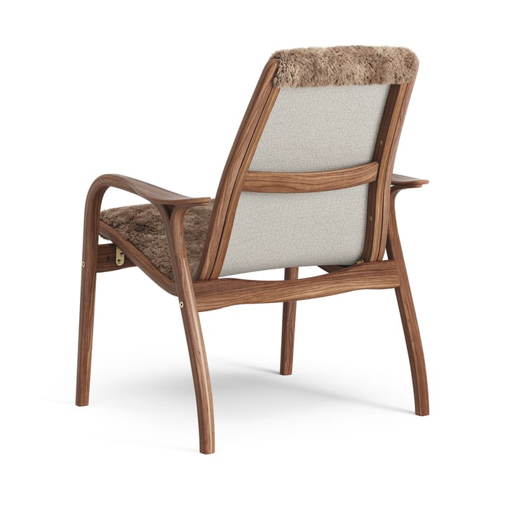 Laminett Fauteuil Walnoot geolied/schapenvacht, Sahara (nougatbruin) Swedese