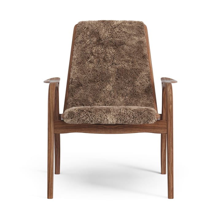 Laminett Fauteuil Walnoot geolied/schapenvacht, Sahara (nougatbruin) Swedese