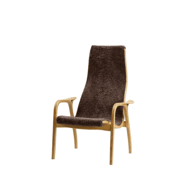 Lamini fauteuil voor kinderen - schapenvacht espresso, geolied eikenhout - Swedese