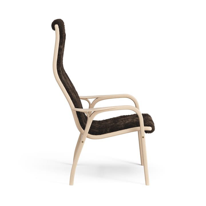 Lamini Kinderfauteuil gelakt Beuk/schapenvacht, Espresso (bruin) Swedese
