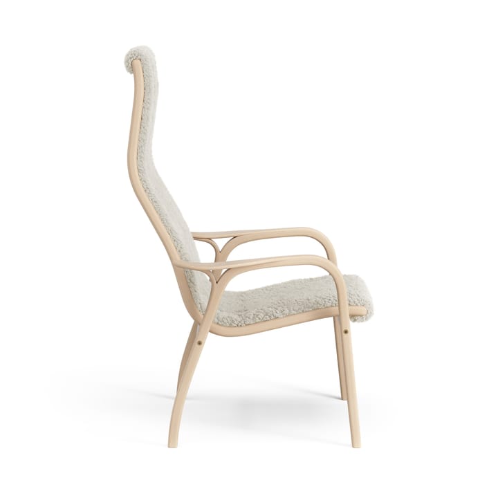 Lamini Kinderfauteuil gelakt Beuk/schapenvacht, Moonlight (beige) Swedese