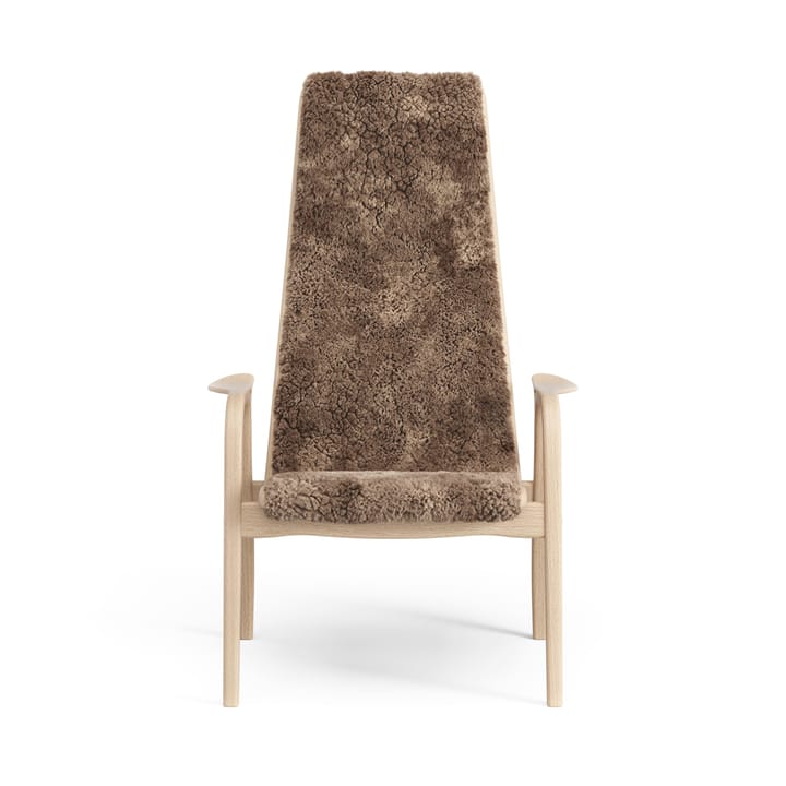 Lamini Kinderfauteuil gelakt Beuk/schapenvacht, Sahara (nougat bruin) Swedese