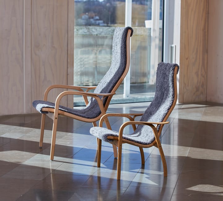 Lamini Kinderfauteuil gelakt Beuk/schapenvacht, Scandinavian Grey (grijs) Swedese