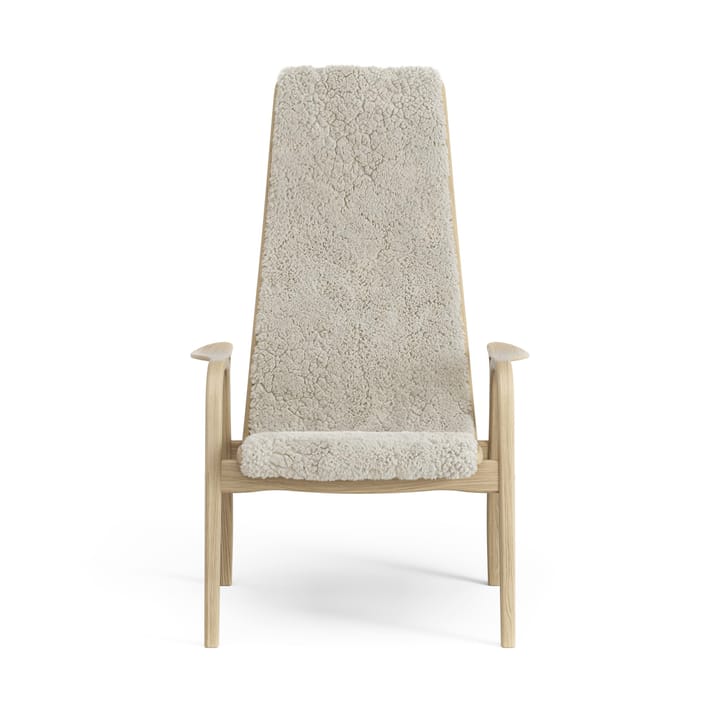 Lamini Kinderfauteuil gelakt Eik/schapenvacht, Moonlight (beige) Swedese