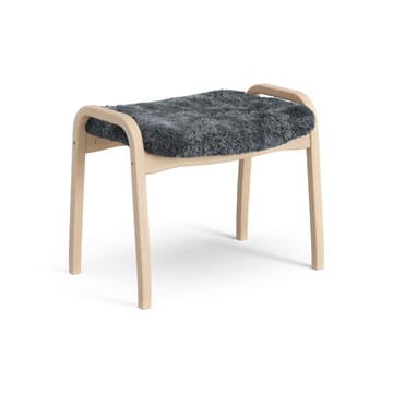 Lamini voetenbankje voor kinderen gelakt Beuk/schapenvacht - Charcoal (donkergrijs) - Swedese