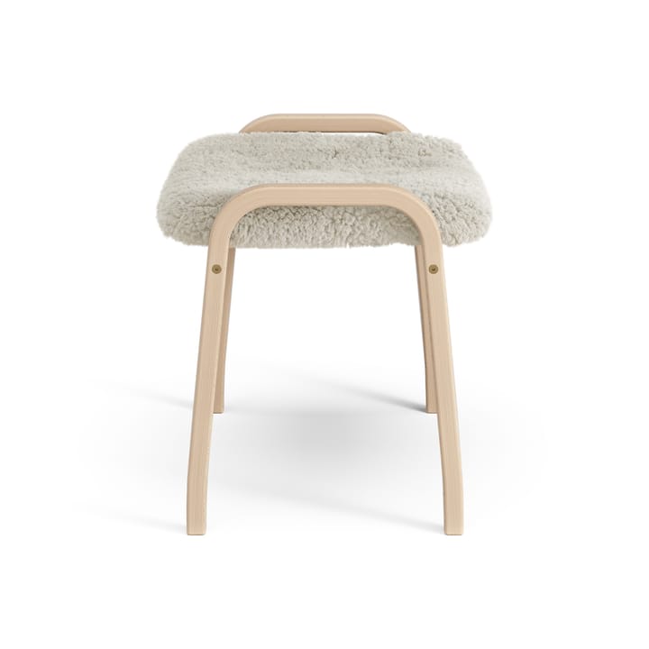 Lamini voetenbankje voor kinderen gelakt Beuk/schapenvacht, Moonlight (beige) Swedese