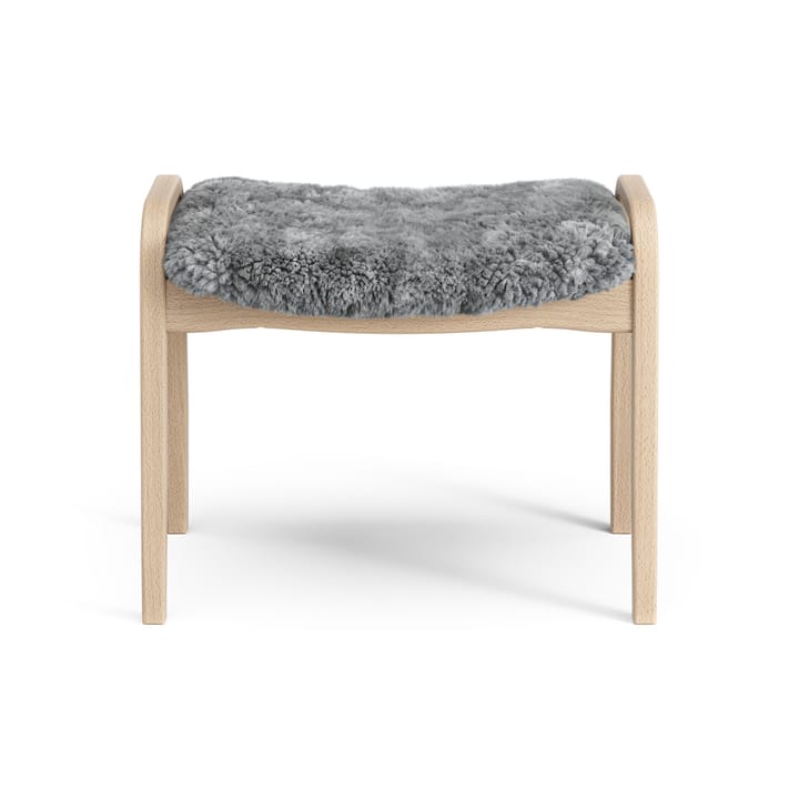 Lamini voetenbankje voor kinderen gelakt Beuk/schapenvacht, Scandinavian Grey (grijs) Swedese