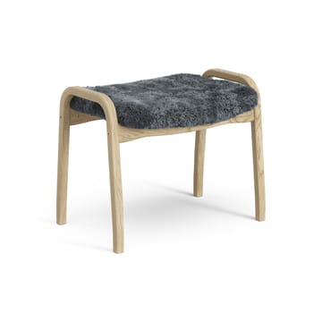 Lamini voetenbankje voor kinderen gelakt Eik/schapenvacht - Charcoal (donkergrijs) - Swedese
