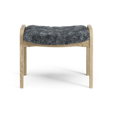 Lamini voetenbankje voor kinderen gelakt Eik/schapenvacht - Charcoal (donkergrijs) - Swedese