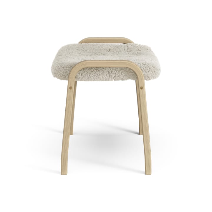 Lamini voetenbankje voor kinderen gelakt Eik/schapenvacht, Moonlight (beige) Swedese