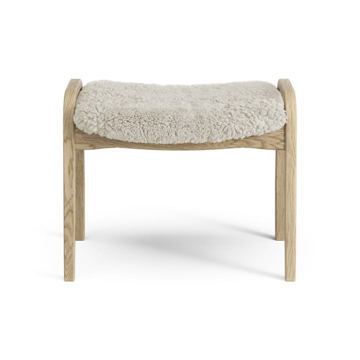 Lamini voetenbankje voor kinderen gelakt Eik/schapenvacht, Moonlight (beige) Swedese