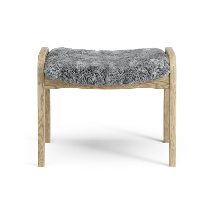Lamini voetenbankje voor kinderen gelakt Eik/schapenvacht, Scandinavian Grey (grijs) Swedese