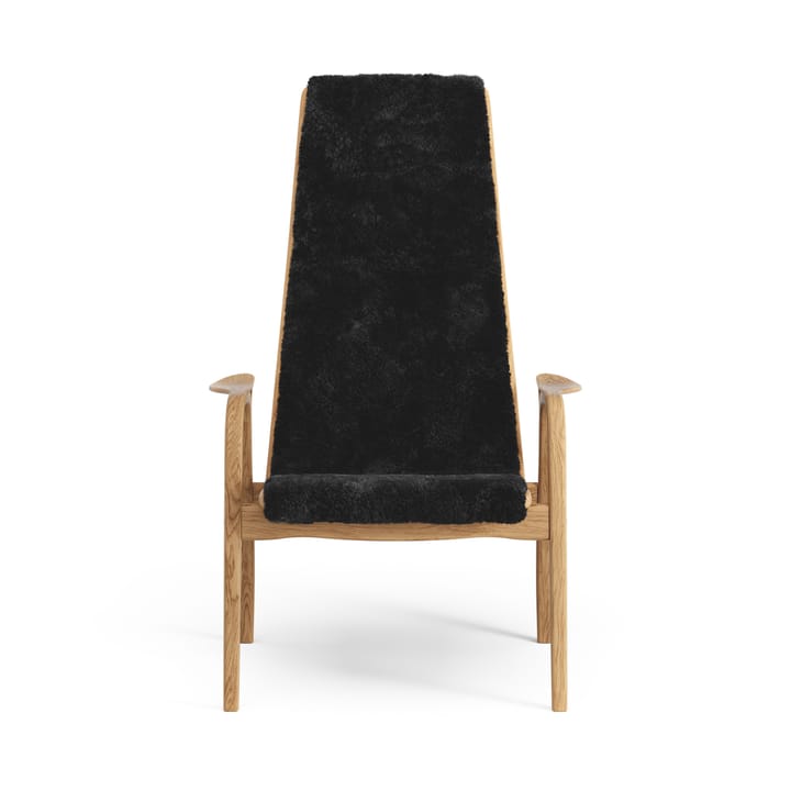 Lamino Fauteuil Eik geolied/schapenvacht, Black (zwart) Swedese