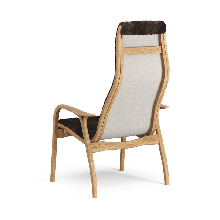 Lamino Fauteuil Eik geolied/schapenvacht, Espresso (bruin) Swedese