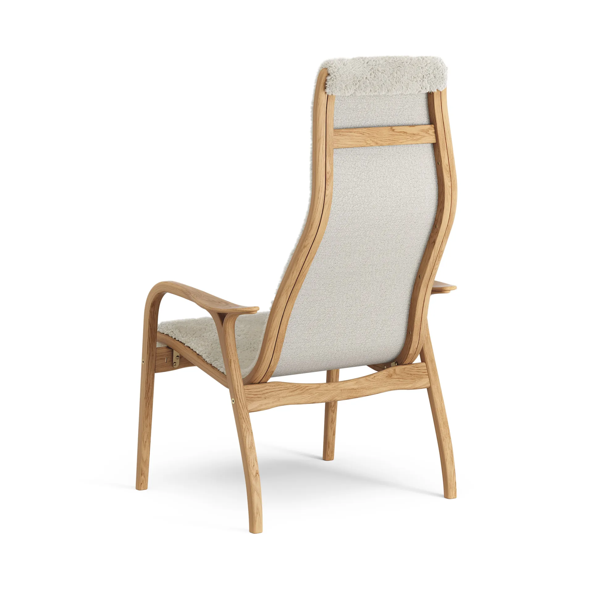 Lamino Fauteuil Eik geolied/schapenvacht, Moonlight (beige) Swedese