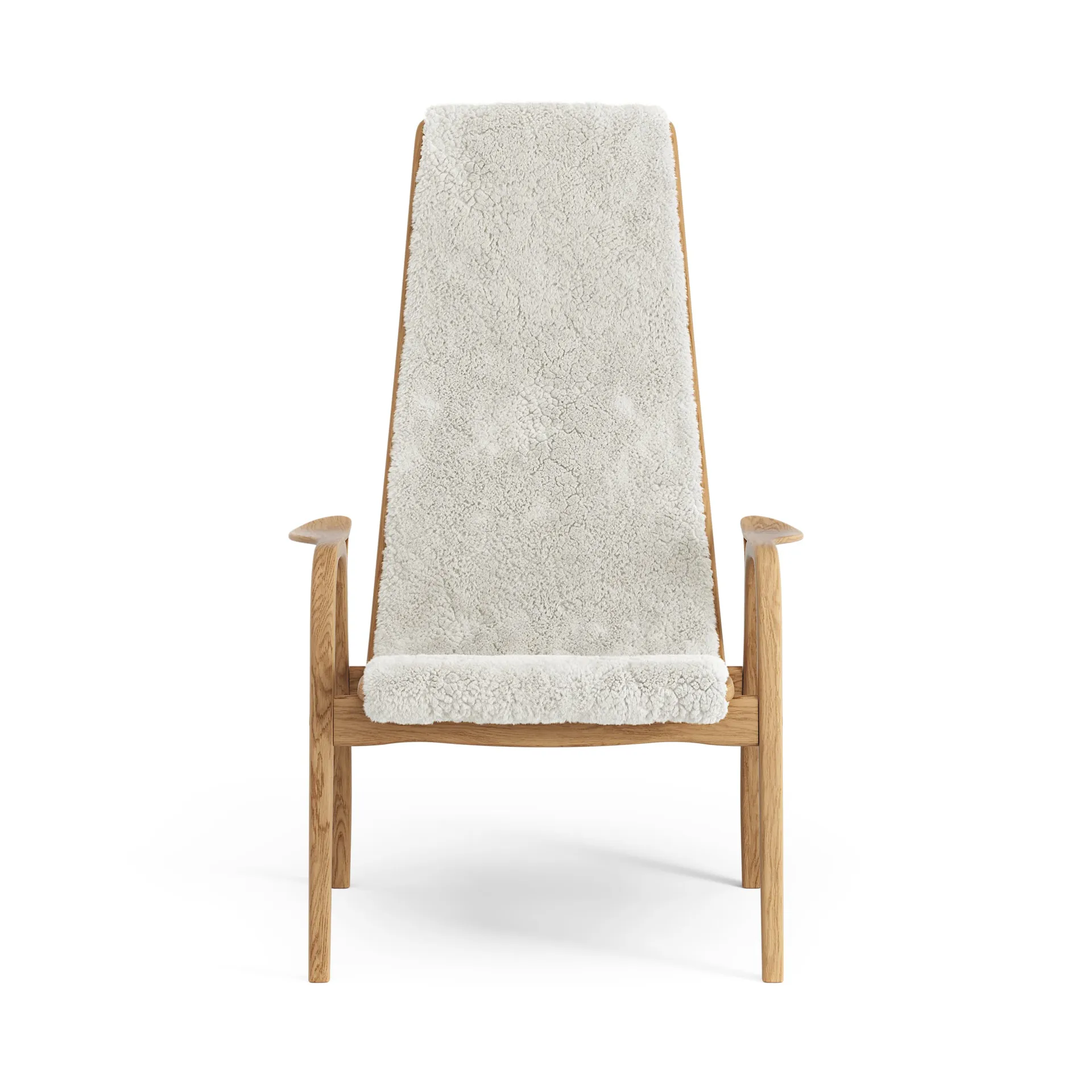 Lamino Fauteuil Eik geolied/schapenvacht, Offwhite (wit) Swedese