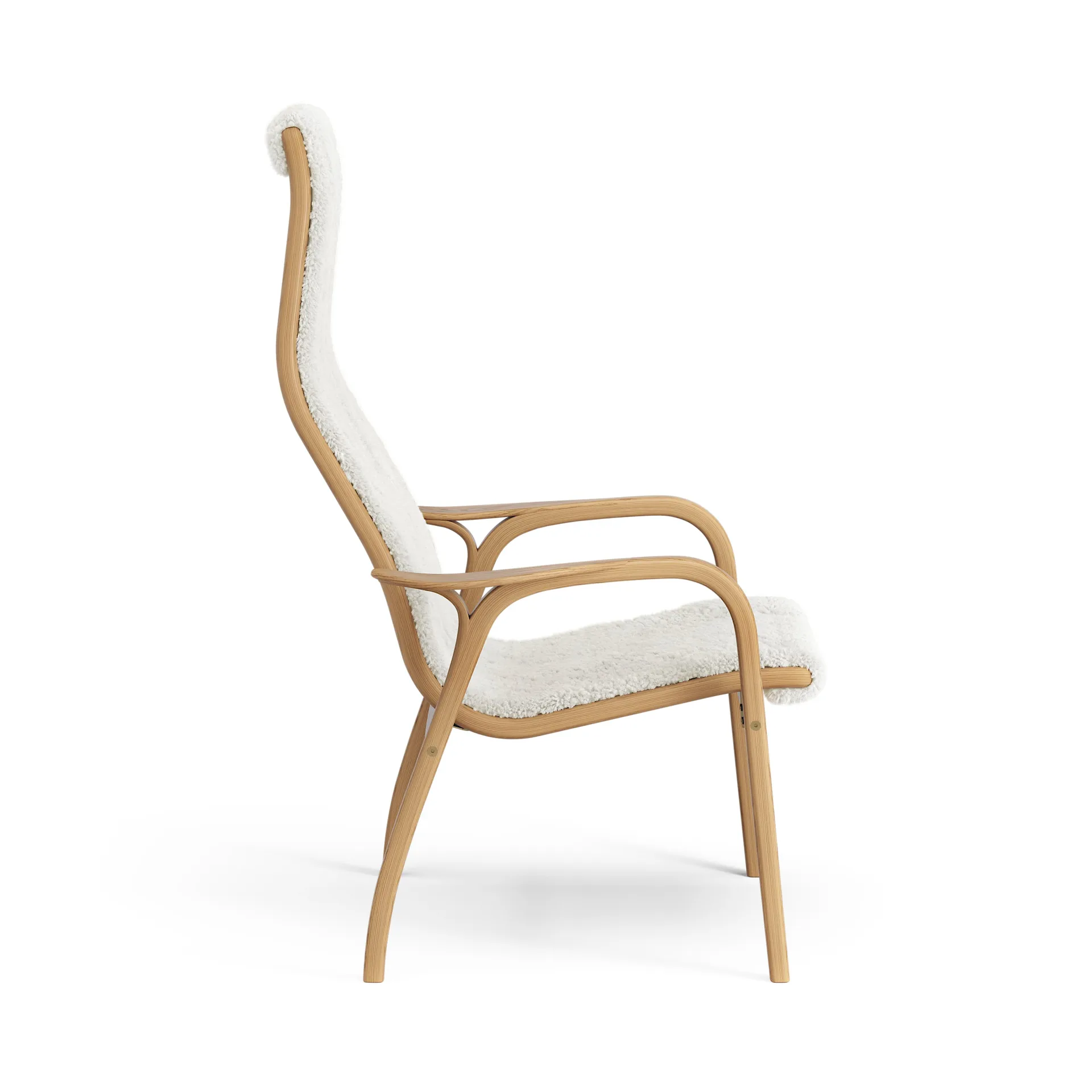 Lamino Fauteuil Eik geolied/schapenvacht, Offwhite (wit) Swedese