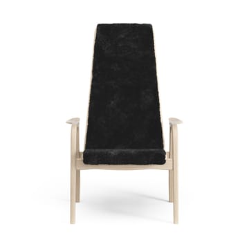Lamino Fauteuil Eik wit gepigmenteerd / schapenvacht - Black (zwart) - Swedese