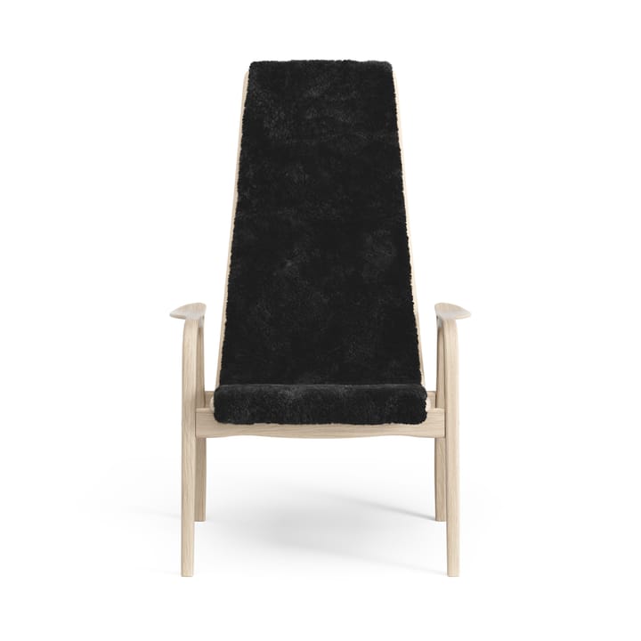 Lamino Fauteuil Eik wit gepigmenteerd / schapenvacht, Black (zwart) Swedese