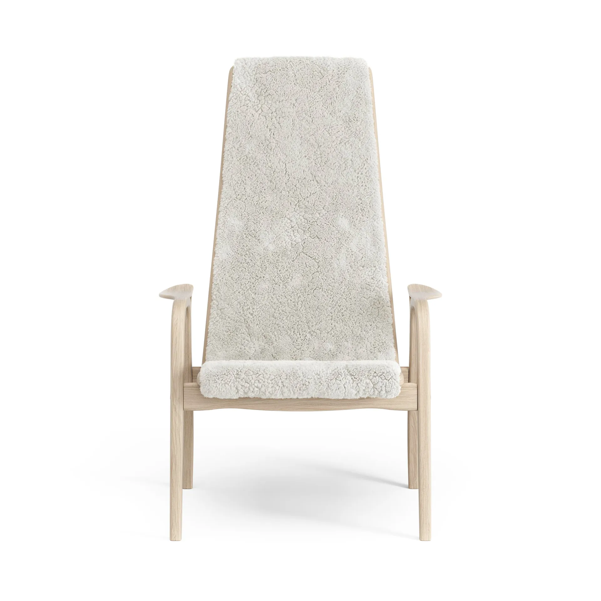 Lamino Fauteuil Eik wit gepigmenteerd / schapenvacht, Offwhite (wit) Swedese