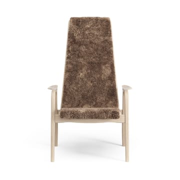 Lamino Fauteuil Eik wit gepigmenteerd / schapenvacht - Sahara (nougat bruin) - Swedese