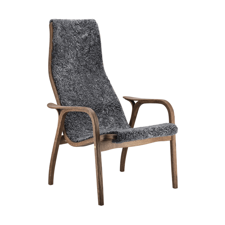 Lamino fauteuil eiken/schapenvacht Special Edition - Rubio Monocoat Chocolate-Charcoal - Swedese