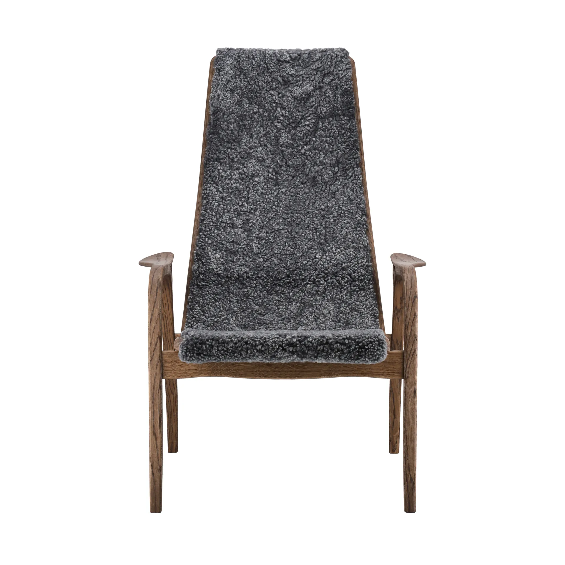 Lamino fauteuil eiken/schapenvacht Special Edition, Rubio Monocoat Chocolate-Charcoal Swedese
