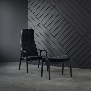 Lamino fauteuil en voetenbankje Black Edition - Zwart - Swedese