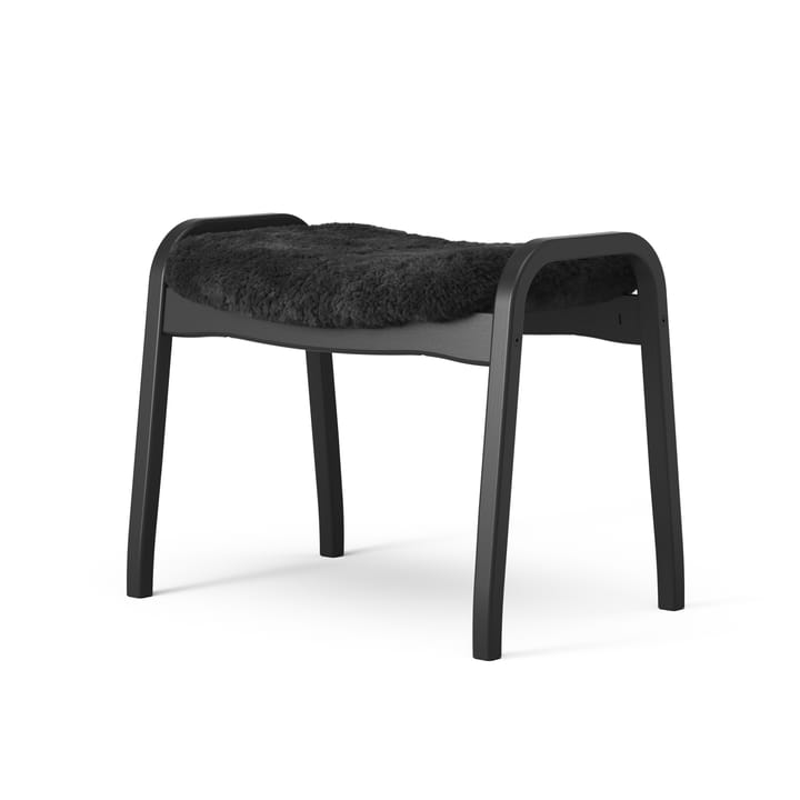 Lamino fauteuil en voetenbankje Black Edition, Zwart Swedese