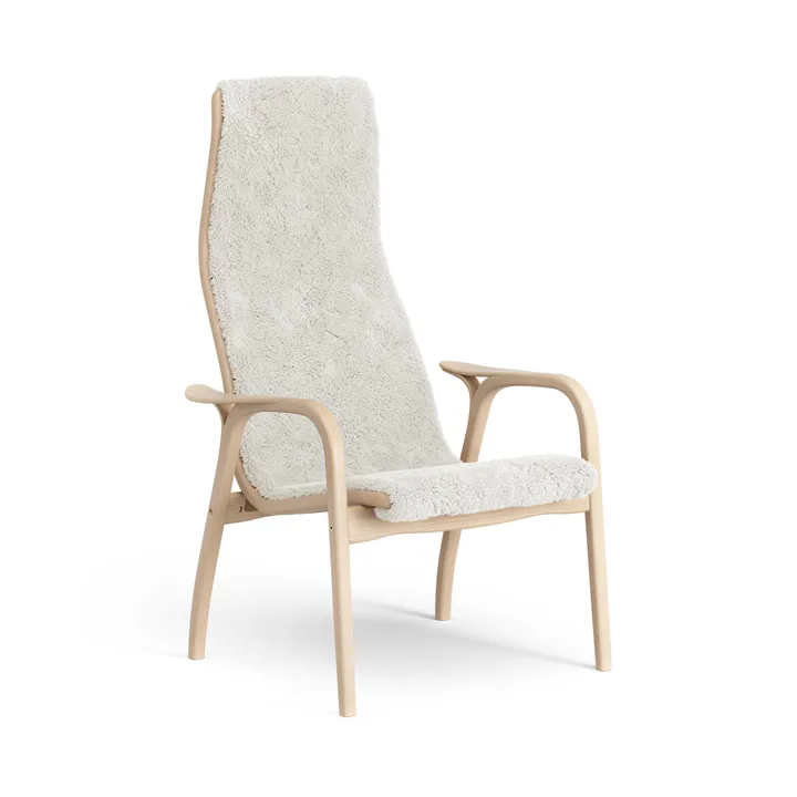 Lamino fauteuil gelakt beuken/schapenvacht - Offwhite (wit) - Swedese