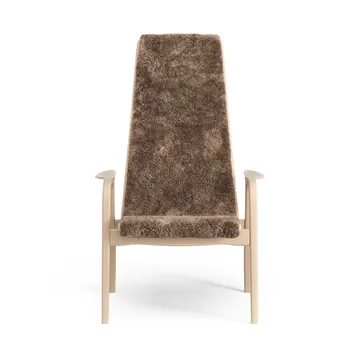 Lamino fauteuil gelakt beuken/schapenvacht - Sahara (nougatbruin) - Swedese