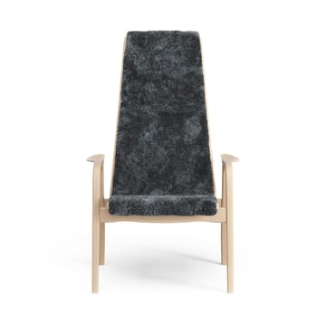 Lamino Fauteuil gelakt Beuk/schapenvacht - Charcoal (donkergrijs) - Swedese