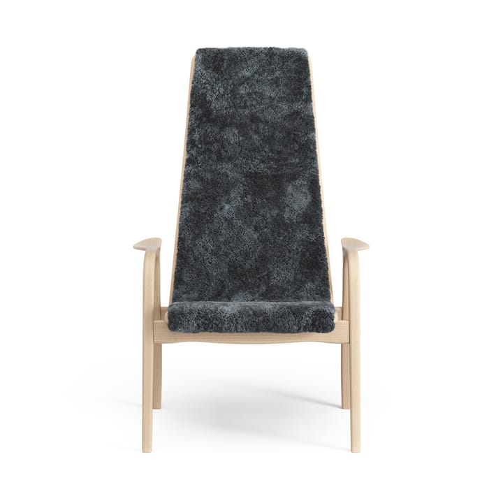 Lamino Fauteuil gelakt Beuk/schapenvacht, Charcoal (donkergrijs) Swedese