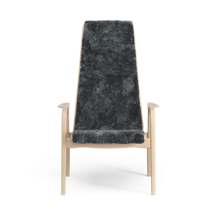 Lamino Fauteuil gelakt Beuk/schapenvacht - Charcoal (donkergrijs) - Swedese