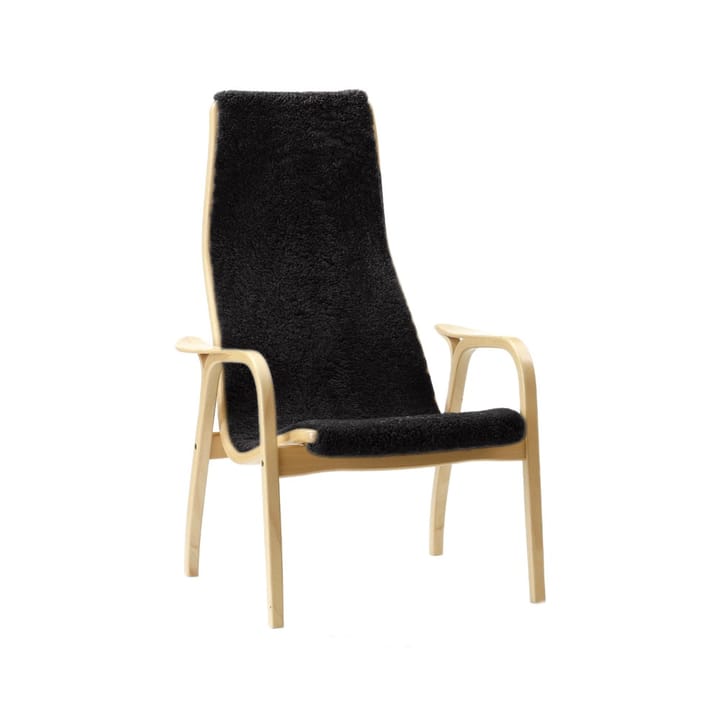 Lamino Fauteuil - schapenvacht black, naturelgelakt beukenhout - Swedese