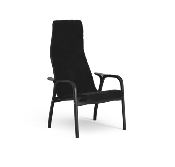 Lamino Fauteuil - Schapenvacht black-zwartgebeitst beukenhout - Swedese