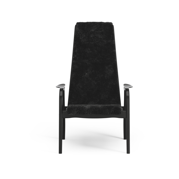 Lamino Fauteuil, Schapenvacht black-zwartgebeitst beukenhout Swedese