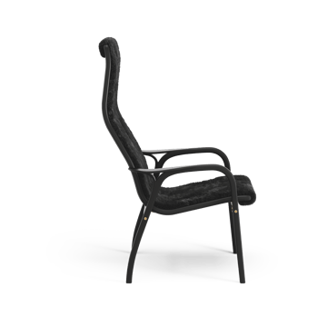 Lamino Fauteuil - Schapenvacht black-zwartgebeitst beukenhout - Swedese