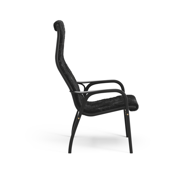 Lamino Fauteuil - Schapenvacht black-zwartgebeitst beukenhout - Swedese