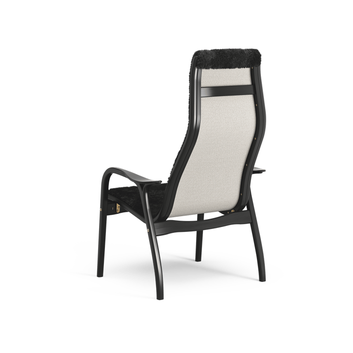 Lamino Fauteuil - Schapenvacht black-zwartgebeitst beukenhout - Swedese