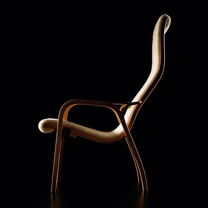 Lamino Fauteuil, Zwart-zadelleer-geolied eikenhout Swedese