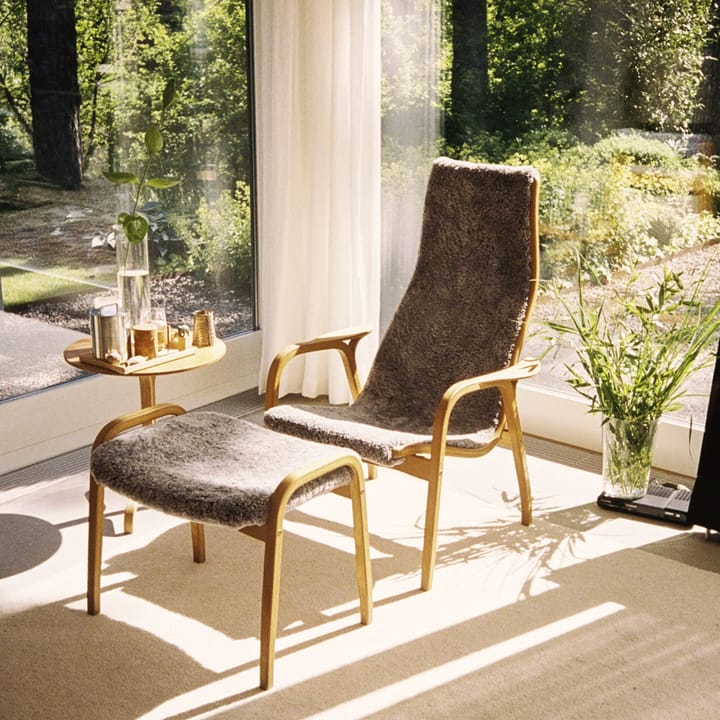 Lamino Fauteuil, Zwart-zadelleer-geolied eikenhout Swedese