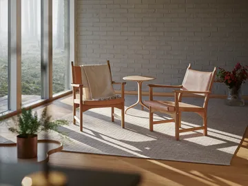 Lamino tafel Ø46x49 cm - Bok gelakt - Swedese