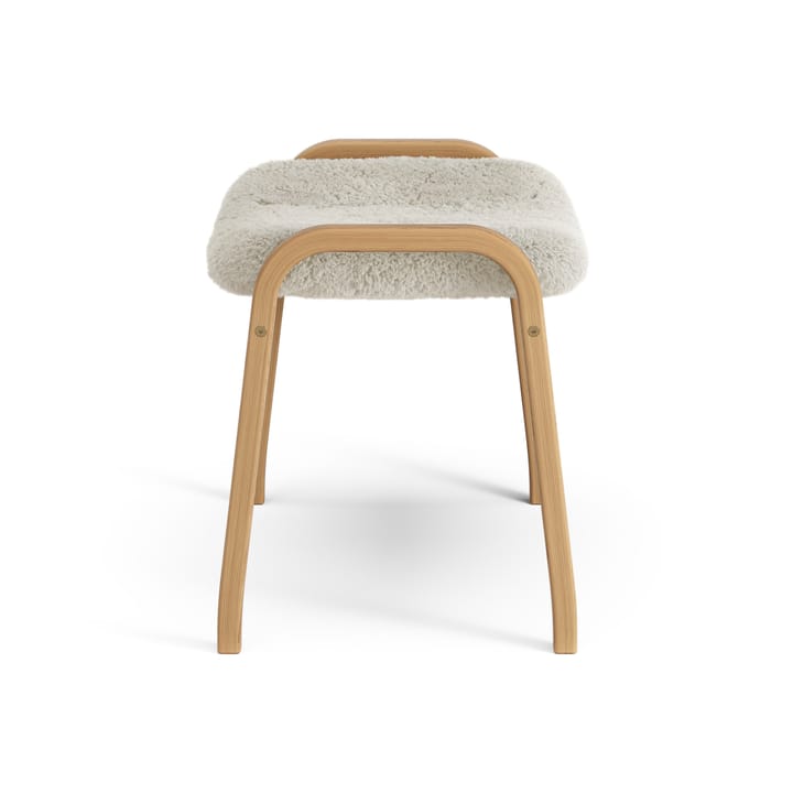 Lamino voetenbankje Eik geolied/schapenvacht, Moonlight (beige) Swedese