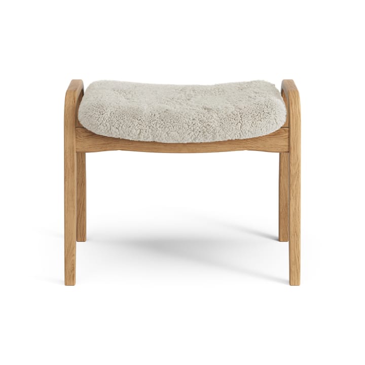 Lamino voetenbankje Eik geolied/schapenvacht, Moonlight (beige) Swedese