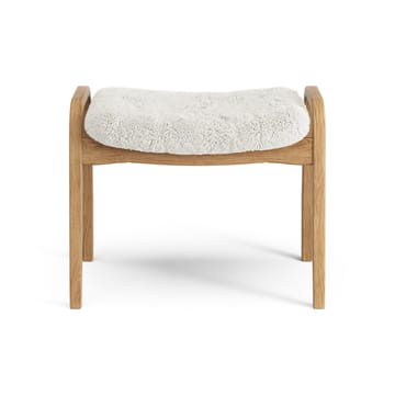 Lamino voetenbankje Eik geolied/schapenvacht - Offwhite (wit) - Swedese